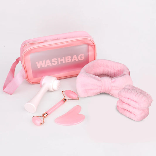 Комплект за почистване и масаж на лице със 7/5/4 части, основни артикули за жени.