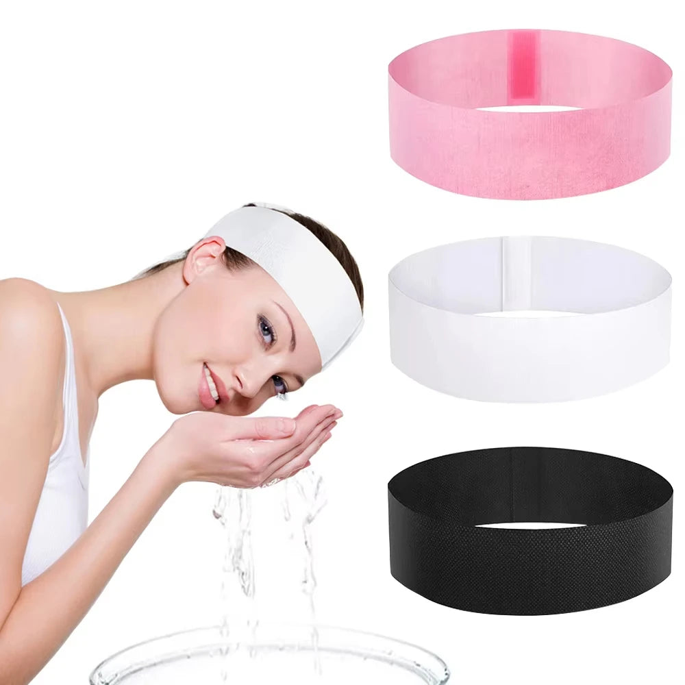 Комплект от 10/30 броя еластични ленти за коса за лице, меки и идеални за грижа за кожата.