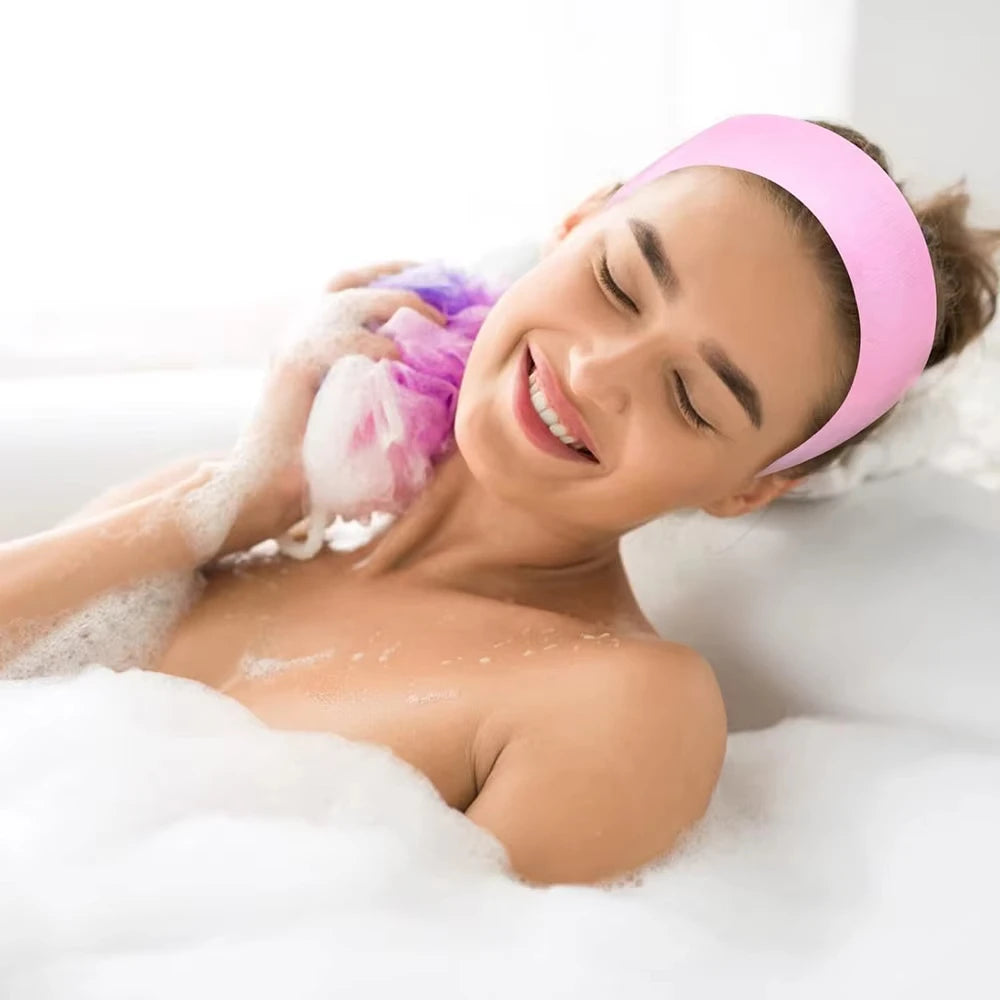 Комплект от 10/30 броя еластични ленти за коса за лице, меки и идеални за грижа за кожата.